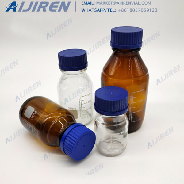 <h3>PUREGRIP® Media Bottles, Reagent, Amber Graduated, with GL45 </h3>
